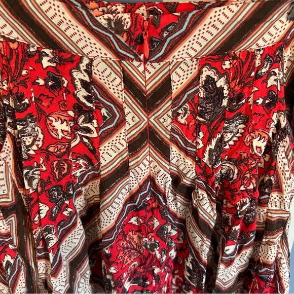 Free People Paradise Hanker-chief Pleated Midi Skirt- Size Sm - Picture 5 of 7